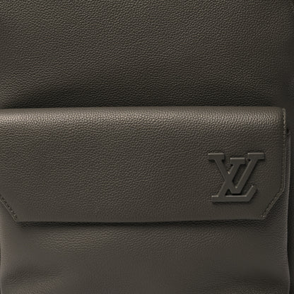 Louis Vuitton Grained Calfskin Aerogram Takeoff Backpack Grey 7 of 9