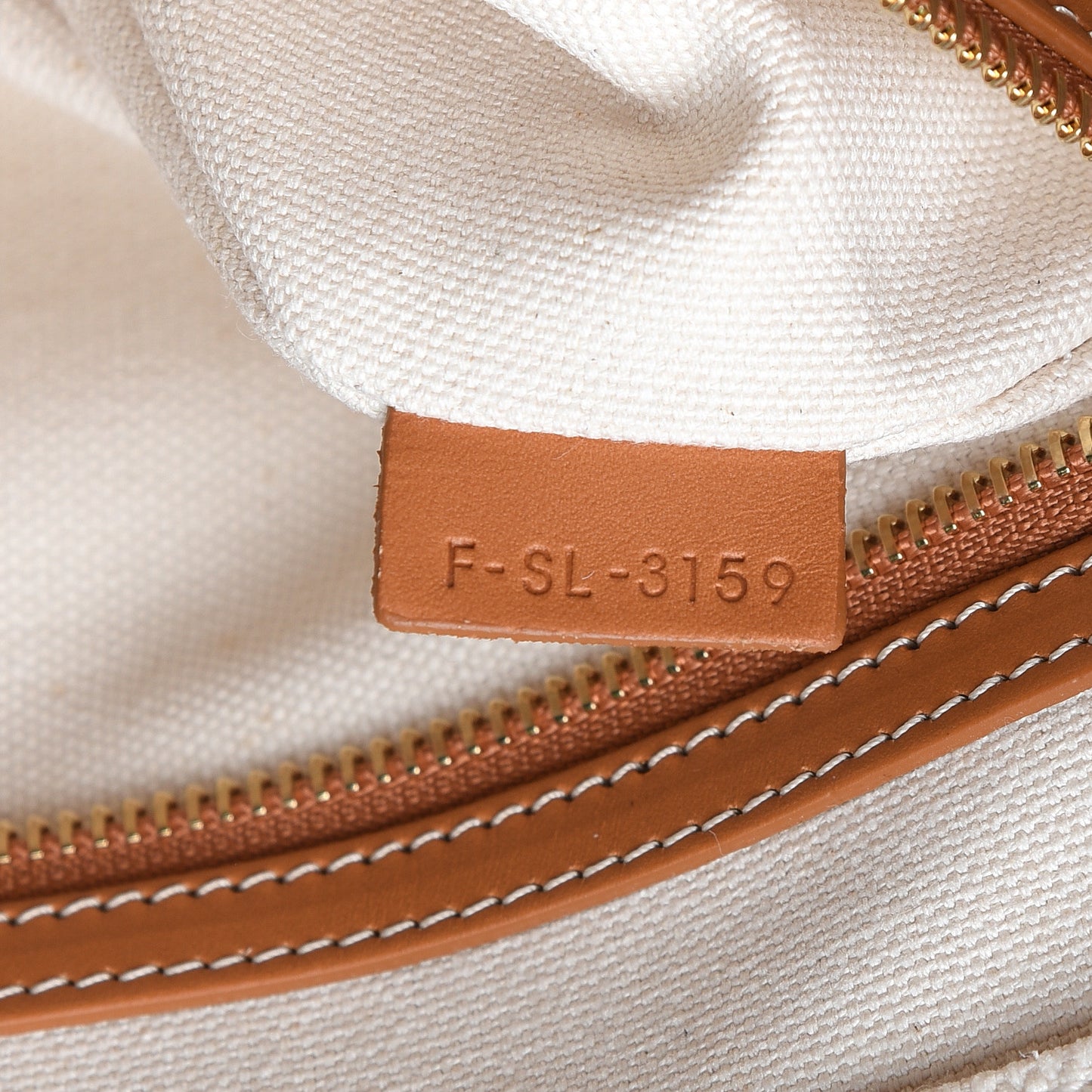 Canvas Calfskin Horizontal Cabas Natural Tan