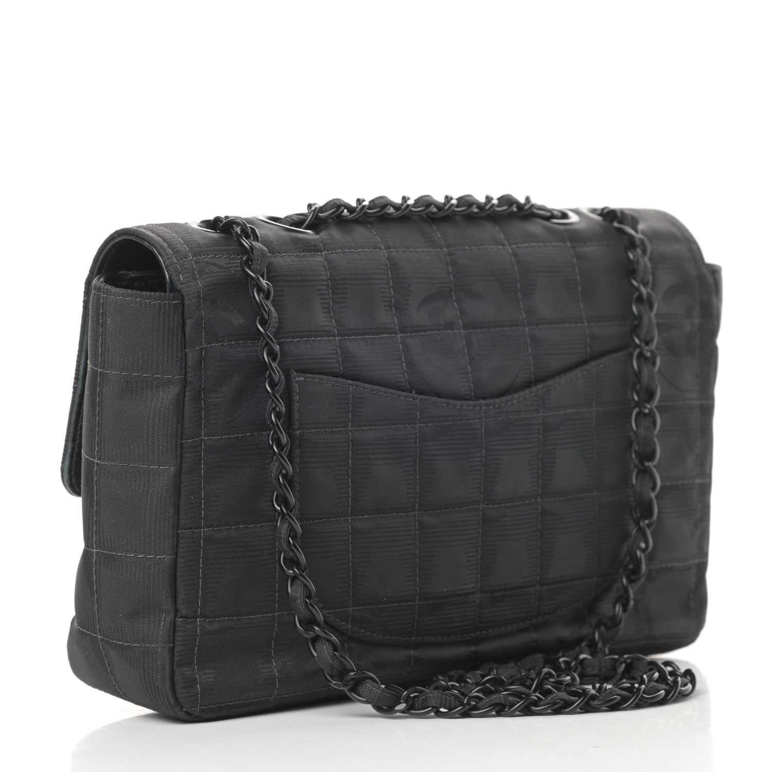 Chanel Nylon Medium Travel Flap Black 3 of 13