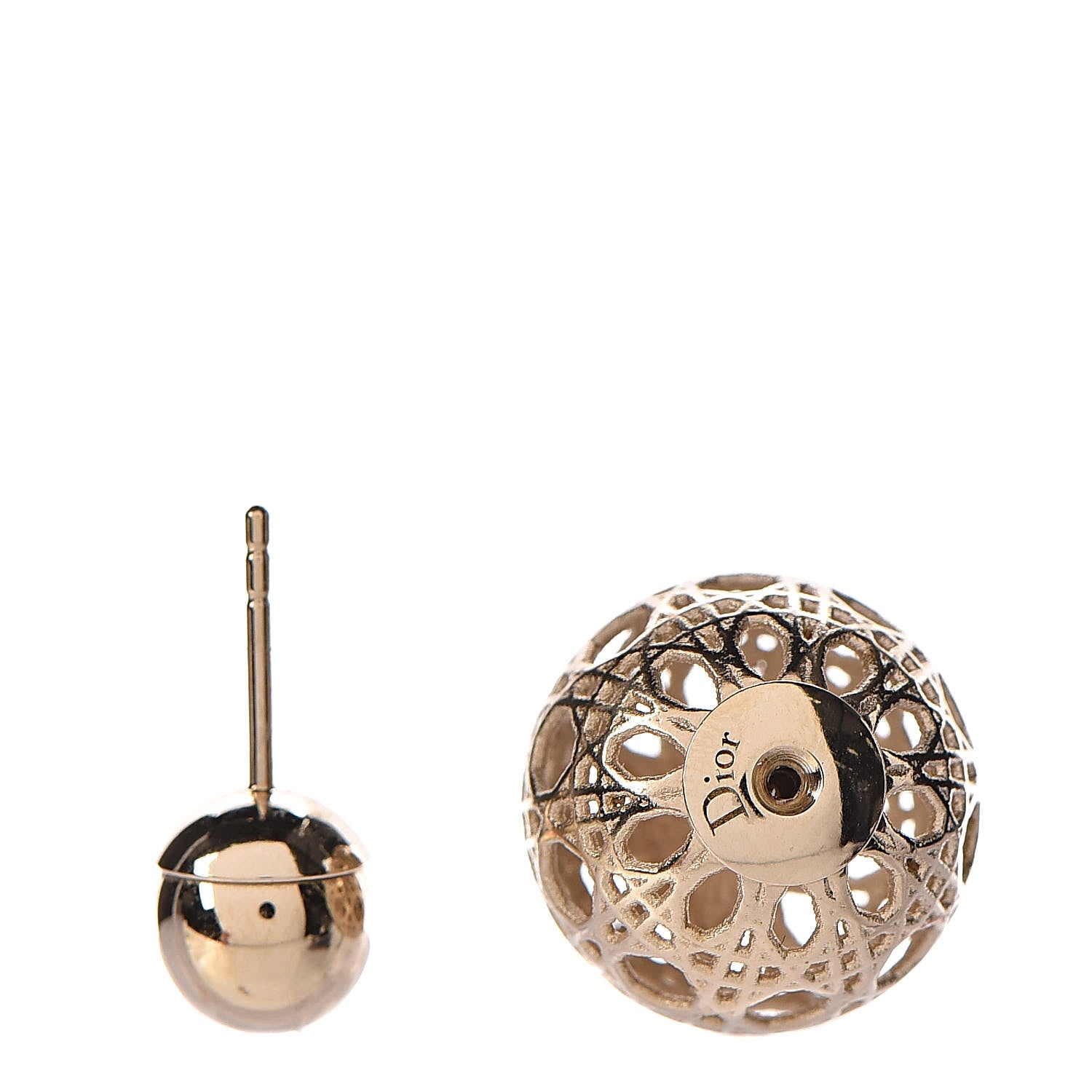 Christian Dior Cannage Mise En Dior Tribal Earrings Gold 3 of 4