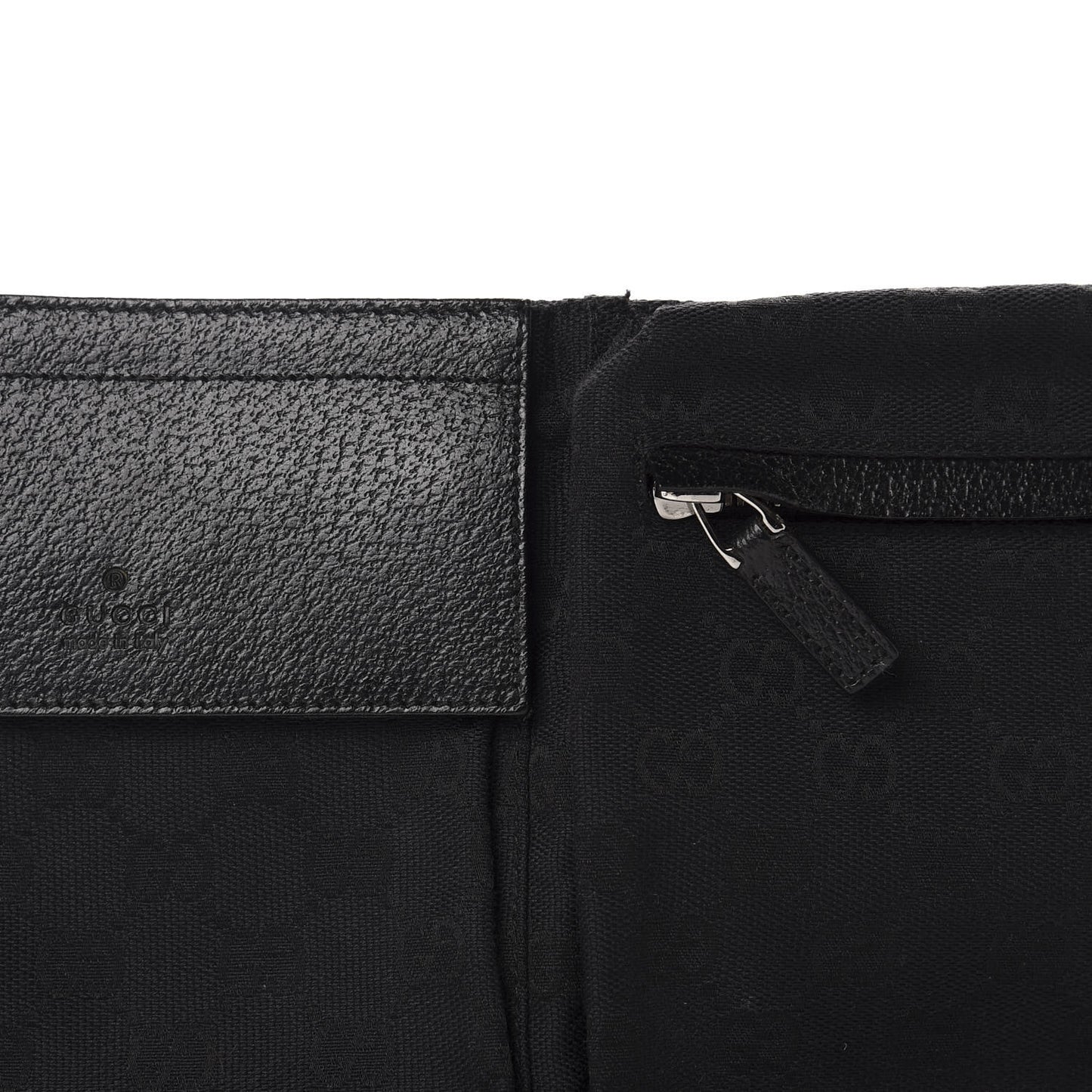 GG Monogram Double Pocket Belt Bag Black