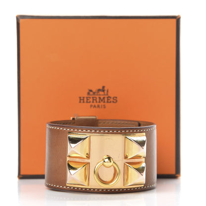 Hermes Barenia Collier De Chien CDC Bracelet L Fauve 8 of 8