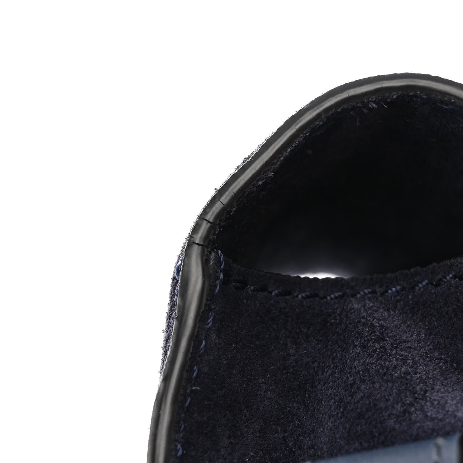 Chloe Suede Calfskin Braided Mini Marcie Round Crossbody Bag Navy 10 of 10