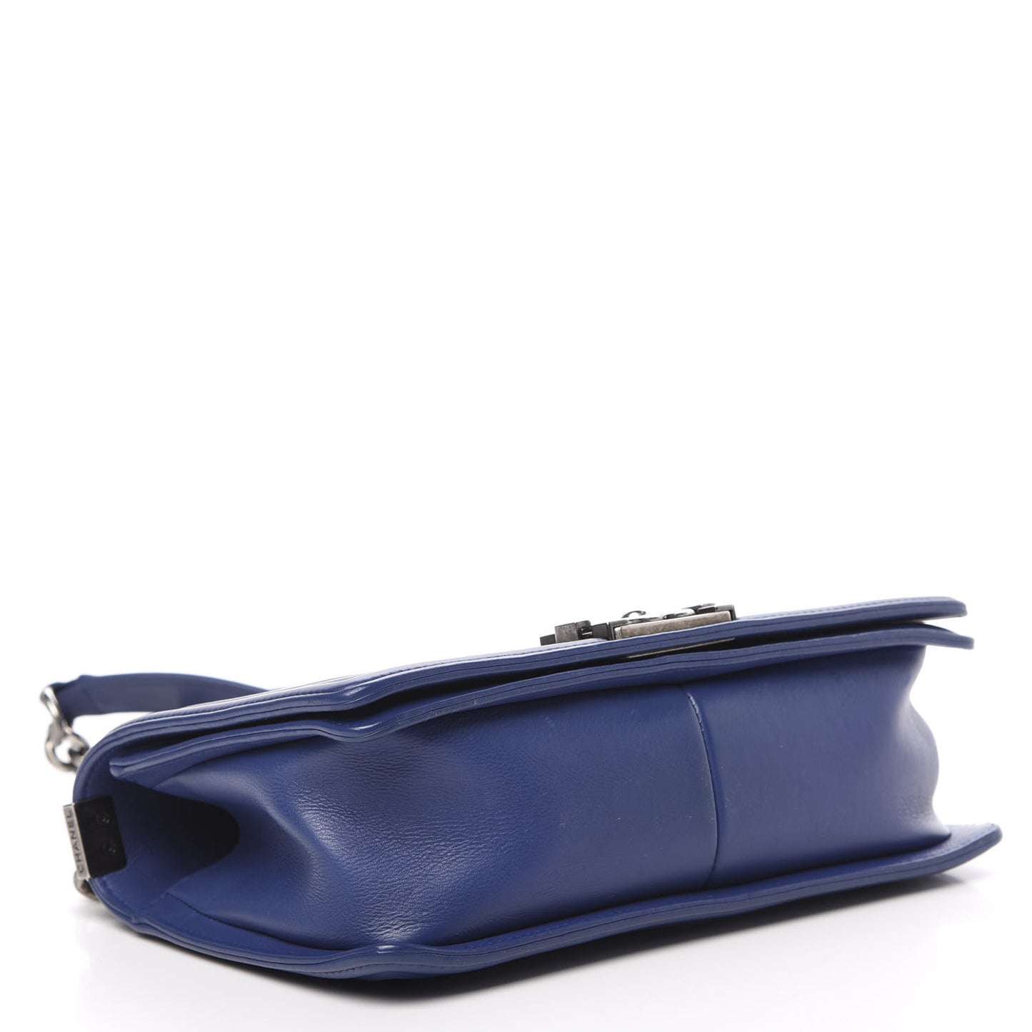 Calfskin Quilted Medium Boy Flap Blue