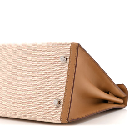 Hermes Toile H Swift Kelly Sellier 28 Ecru Biscuit 10 of 13