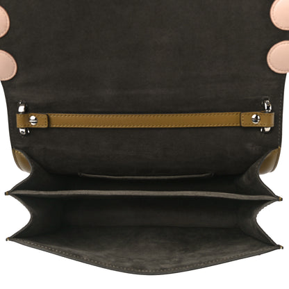 Fendi Calfskin Pequin Inlay Studded Kan I Shoulder Bag Multicolor 4 of 8