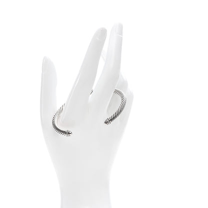 David Yurman Sterling Silver Diamond 5mm Cable Classics Dome Bracelet 2 of 4