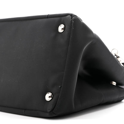 Prada Tessuto Nylon Nappa Zip Pocket Chain Tote Black 9 of 12