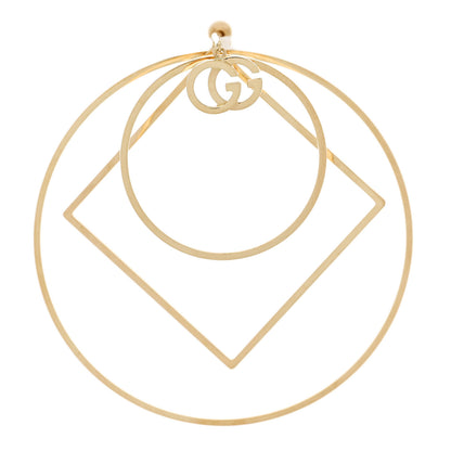 Gucci 18K Yellow Gold Running G Square Round Single Earring 1 of 7