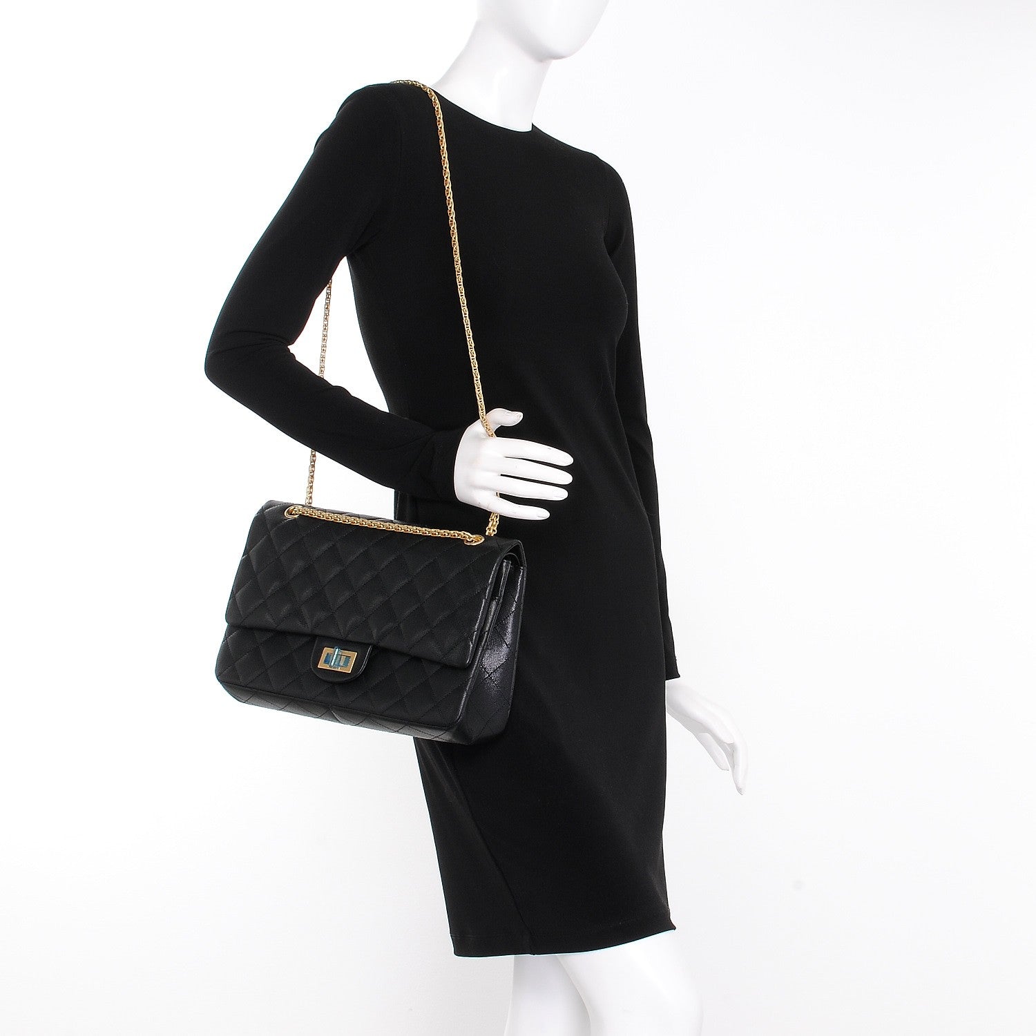 Chanel Caviar Quilted 2.55 Reissue 227 Flap Black 3 of 8