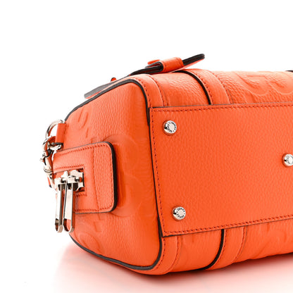 Gucci Piuma Calfskin Jumbo GG Embossed Mini Duffle Bag Good Orange 9 of 10