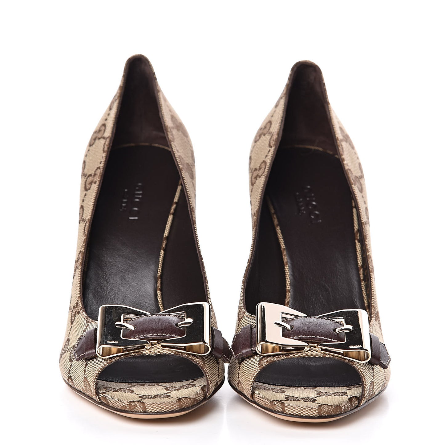 Monogram Bow Sandals 36.5 Brown