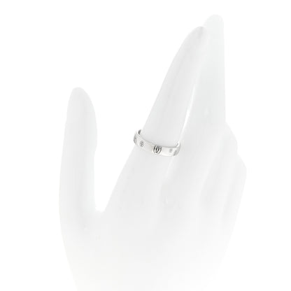 Cartier 18K White Gold 4mm Happy Birthday Band Ring 55 7.25 2 of 4
