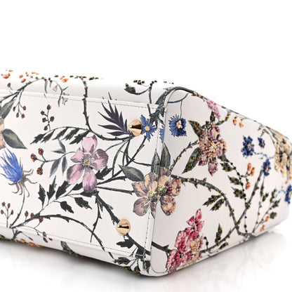 Christian Dior Calfskin Rosa Mutabilis Embroidered Medium Lady Dior White Multicolor 10 of 10