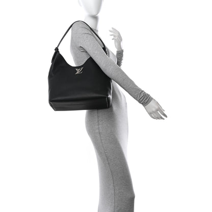 Louis Vuitton Calfskin Lockme Hobo Black 2 of 15