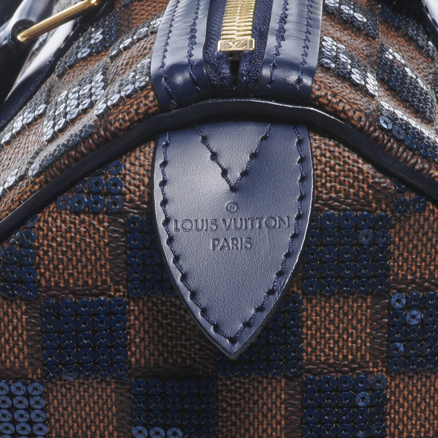 Louis Vuitton Damier Paillettes Speedy 30 Blue 5 of 8