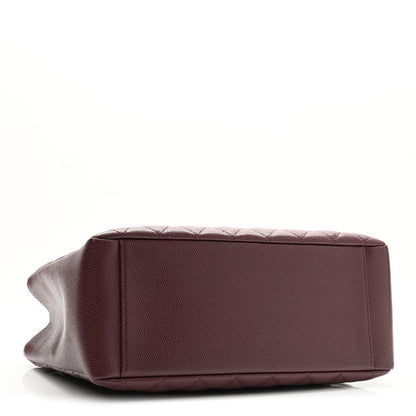 Chanel Caviar Quilted Grand Shopping Tote GST Dark Burgundy 4 of 10