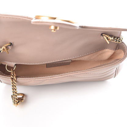 Gucci Calfskin Matelasse Super Mini GG Marmont Shoulder Bag Porcelain Rose 5 of 9