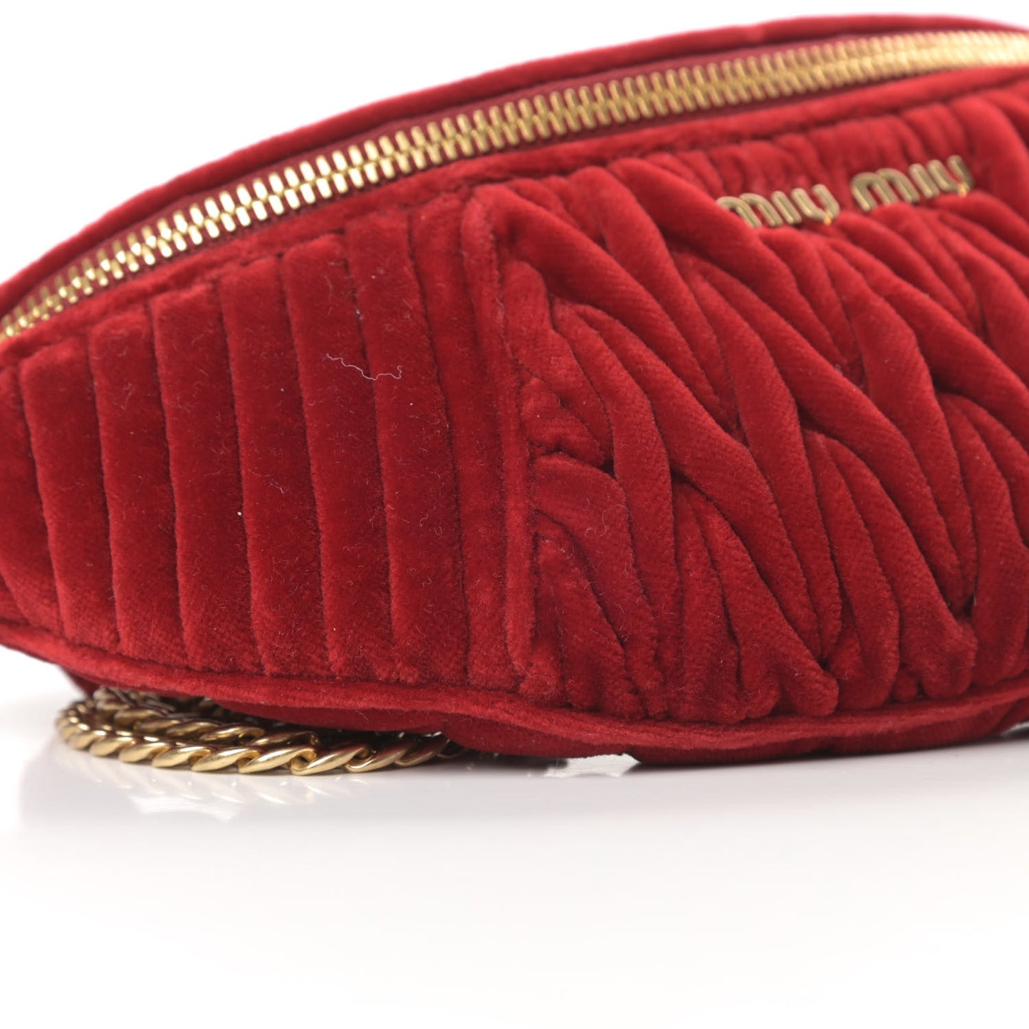 Velluto Matelasse Rider Belt Bag Cherry