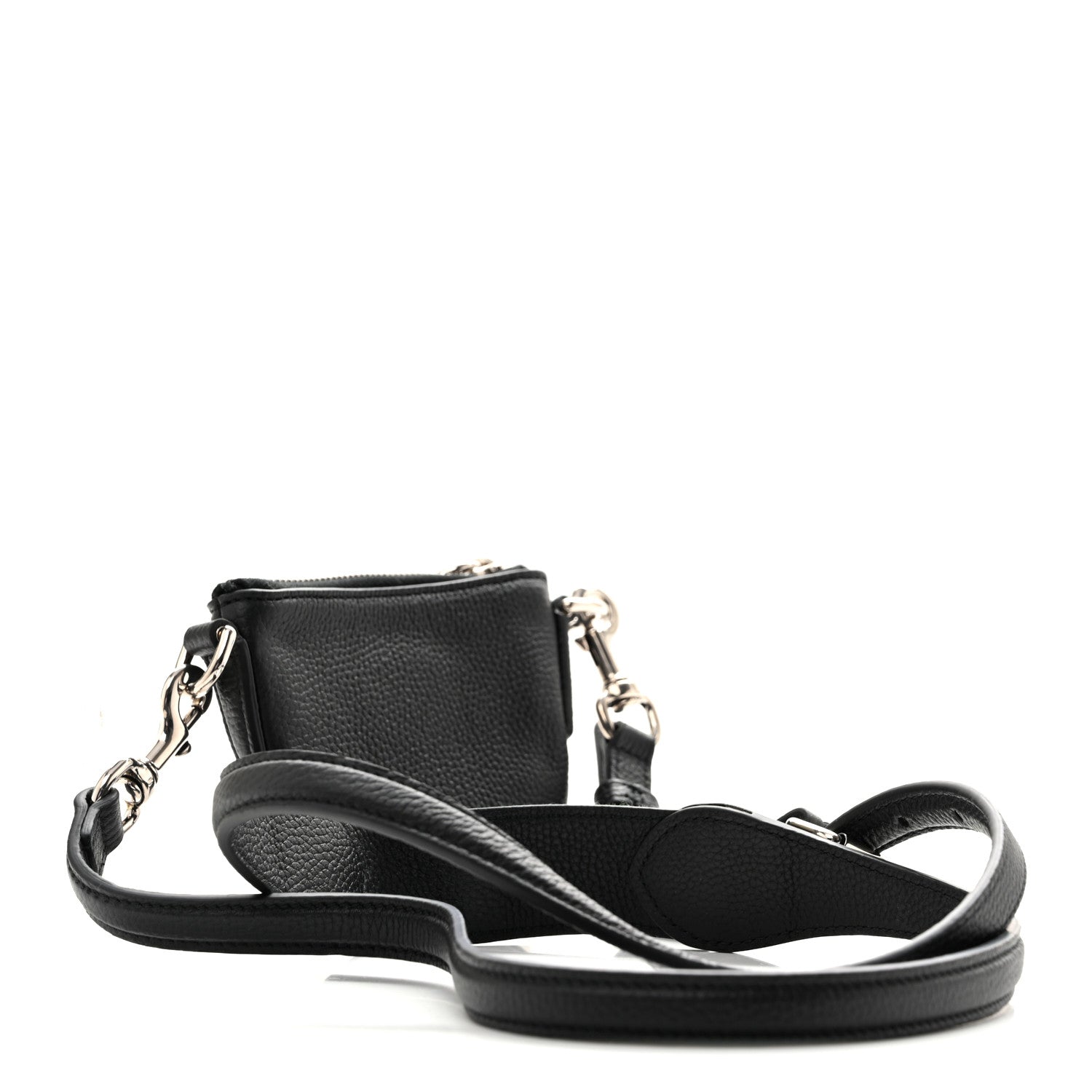 Gucci Pebbled Calfskin Mini B Shoudler Bag Black 3 of 10
