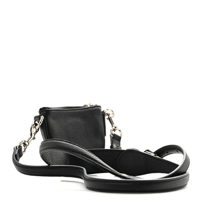 Gucci Pebbled Calfskin Mini B Shoudler Bag Black 3 of 10