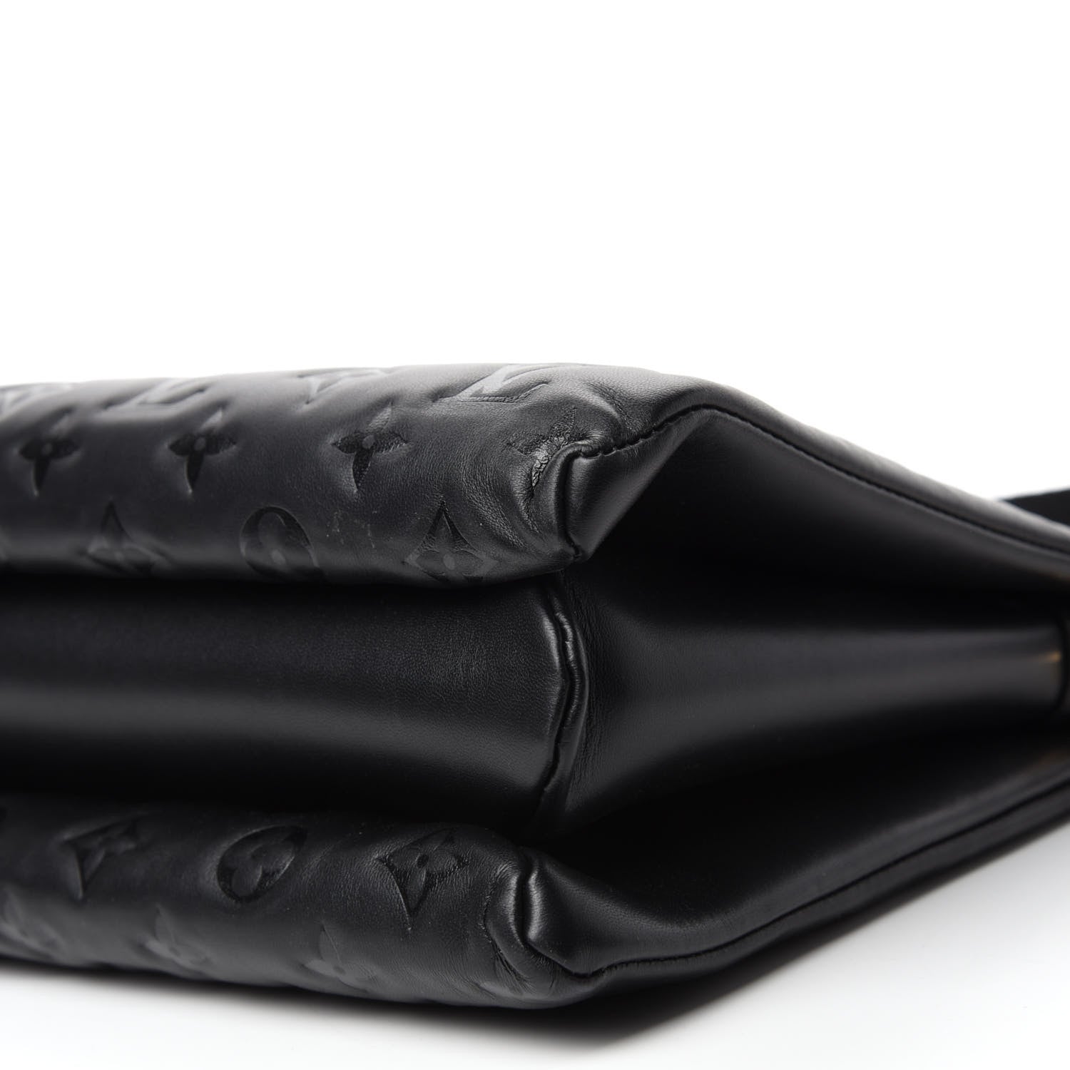 Louis Vuitton Lambskin Embossed Monogram Coussin MM Black 8 of 11