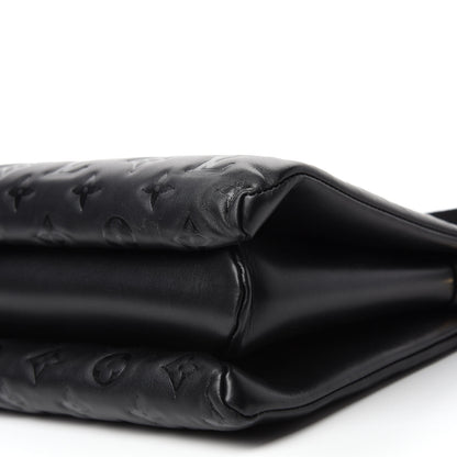 Louis Vuitton Lambskin Embossed Monogram Coussin MM Black 8 of 11