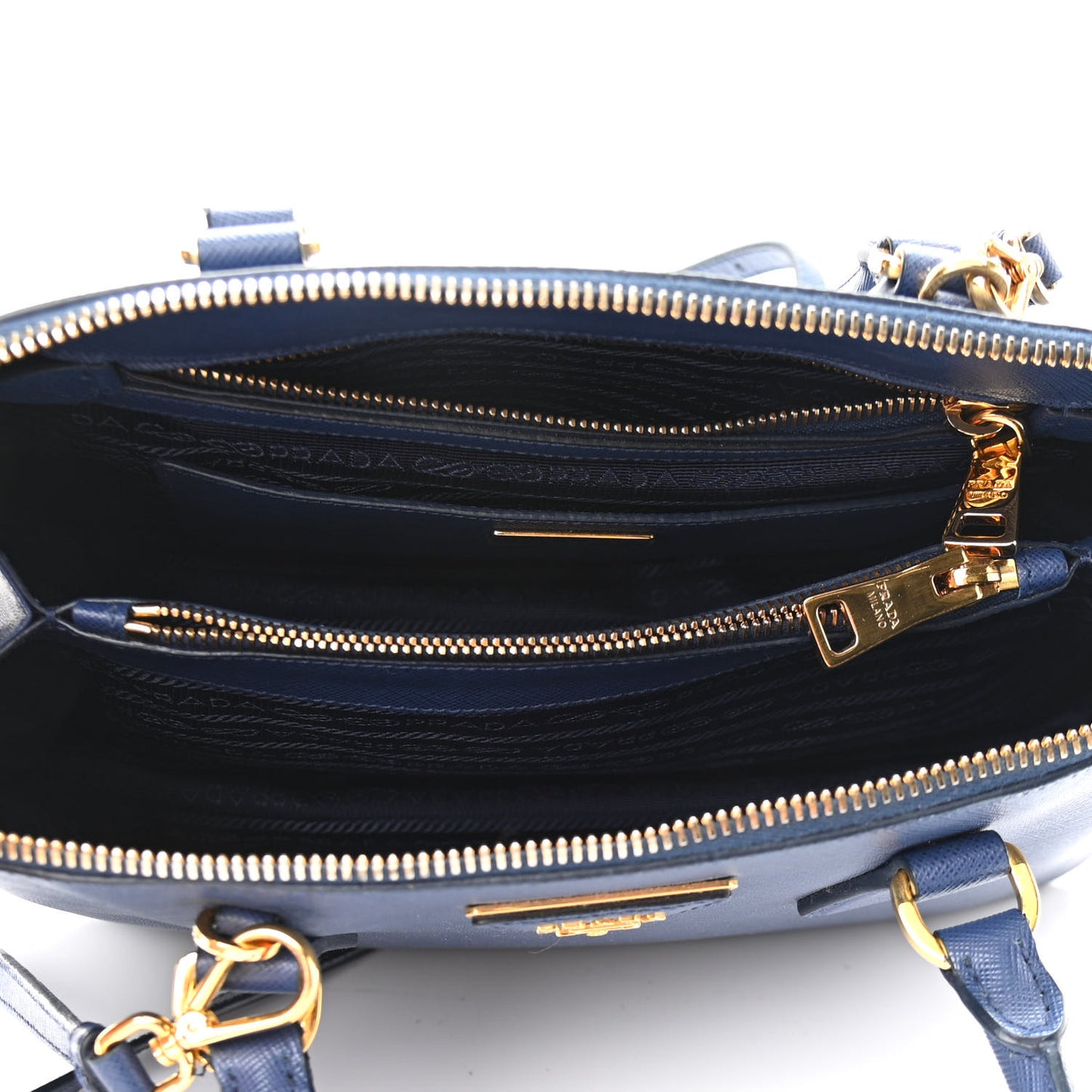 Saffiano Lux Medium Promenade Tote Bluette