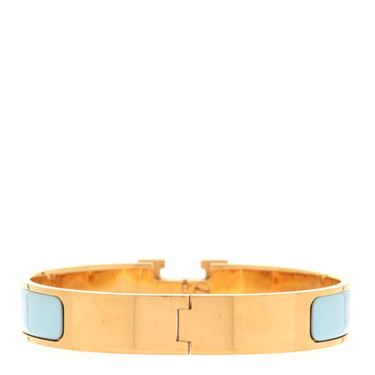 Hermes Enamel Narrow Clic Clac H Bracelet GM Bleu Glacier 3 of 5
