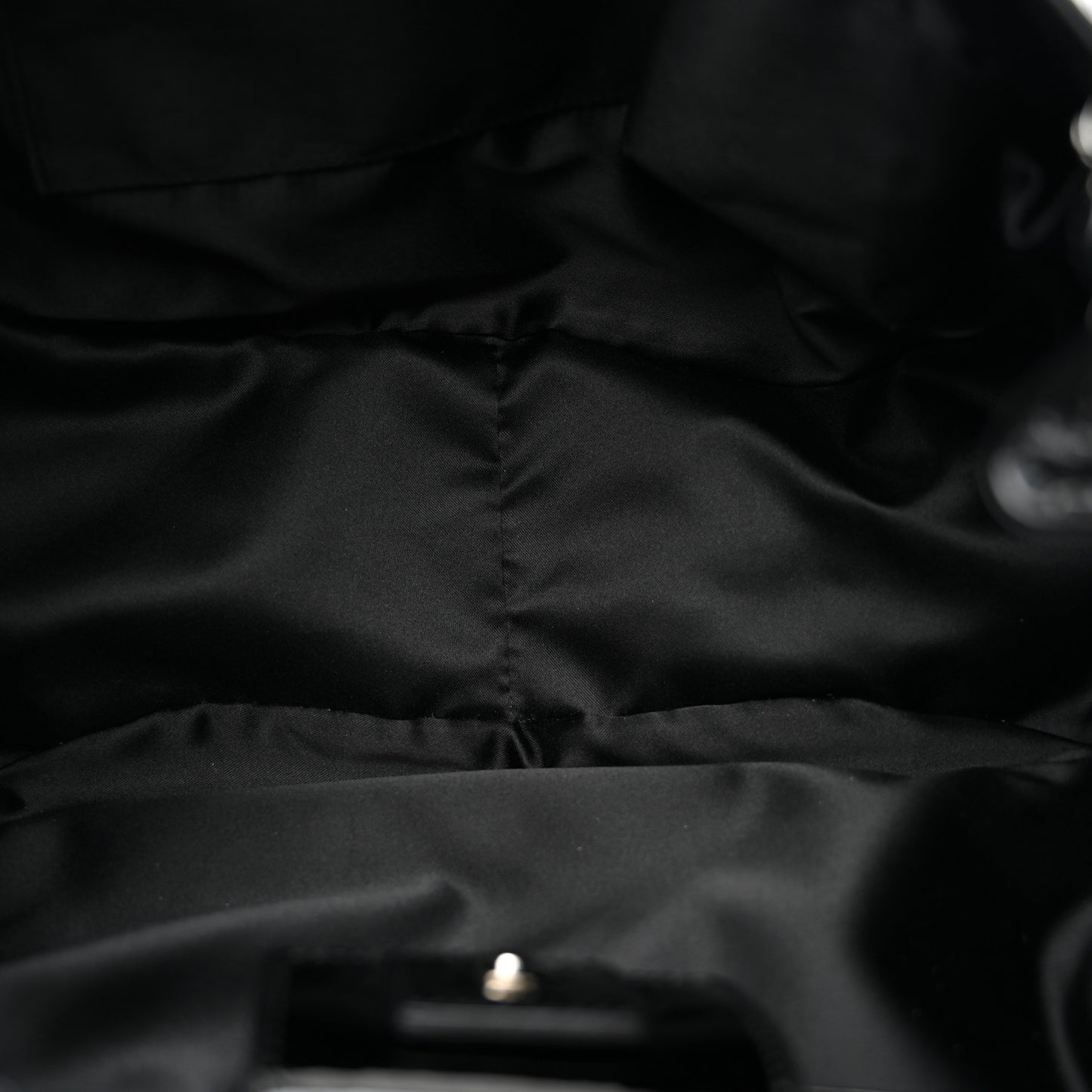 Patent Camellia Shoulder Bag Black