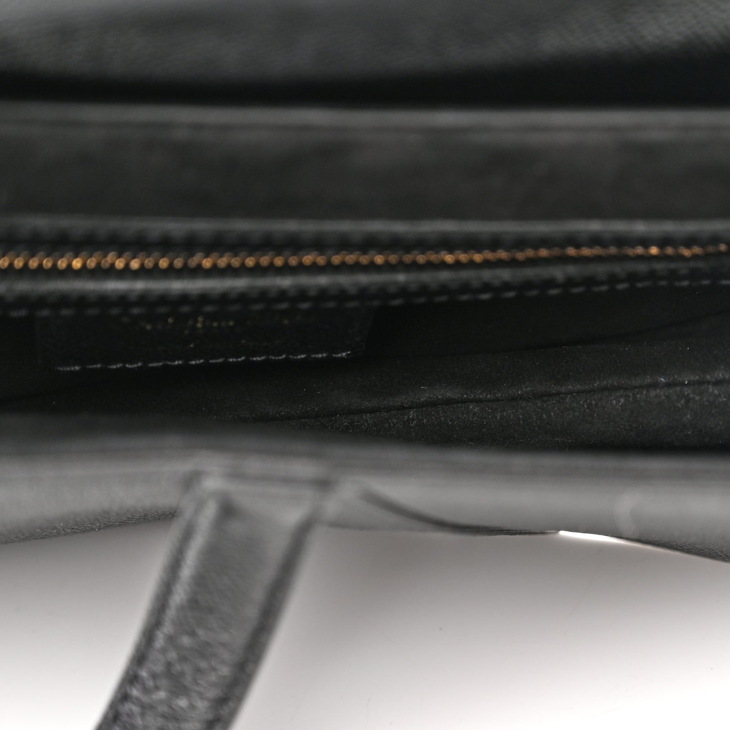 Grained Calfskin Saddle Bag Black