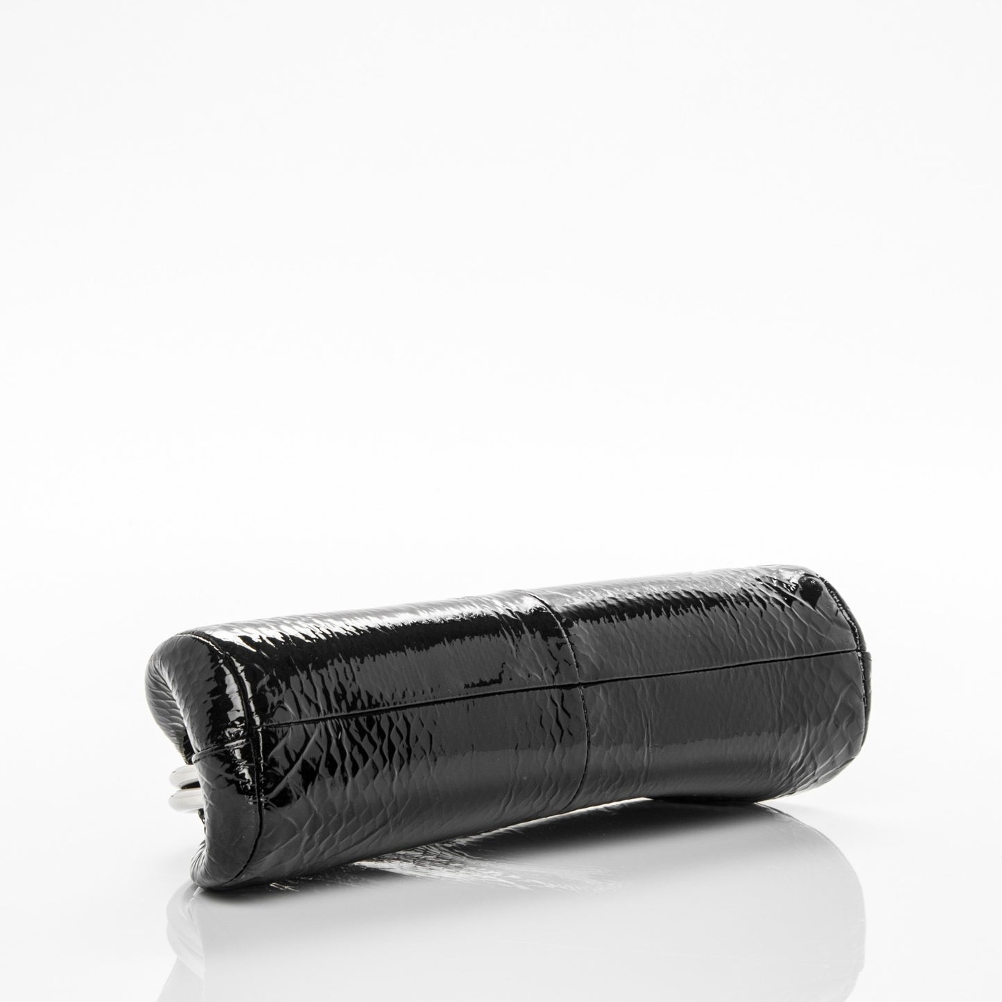 Glazed Python Timeless Clutch Black