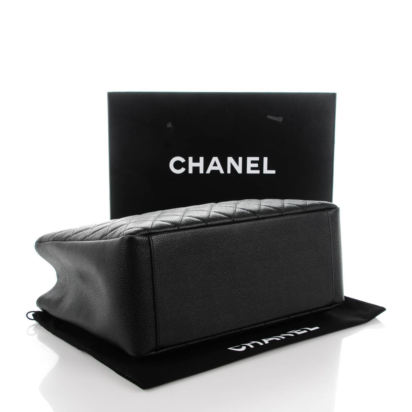 Caviar Quilted Grand Shopping Tote GST Black