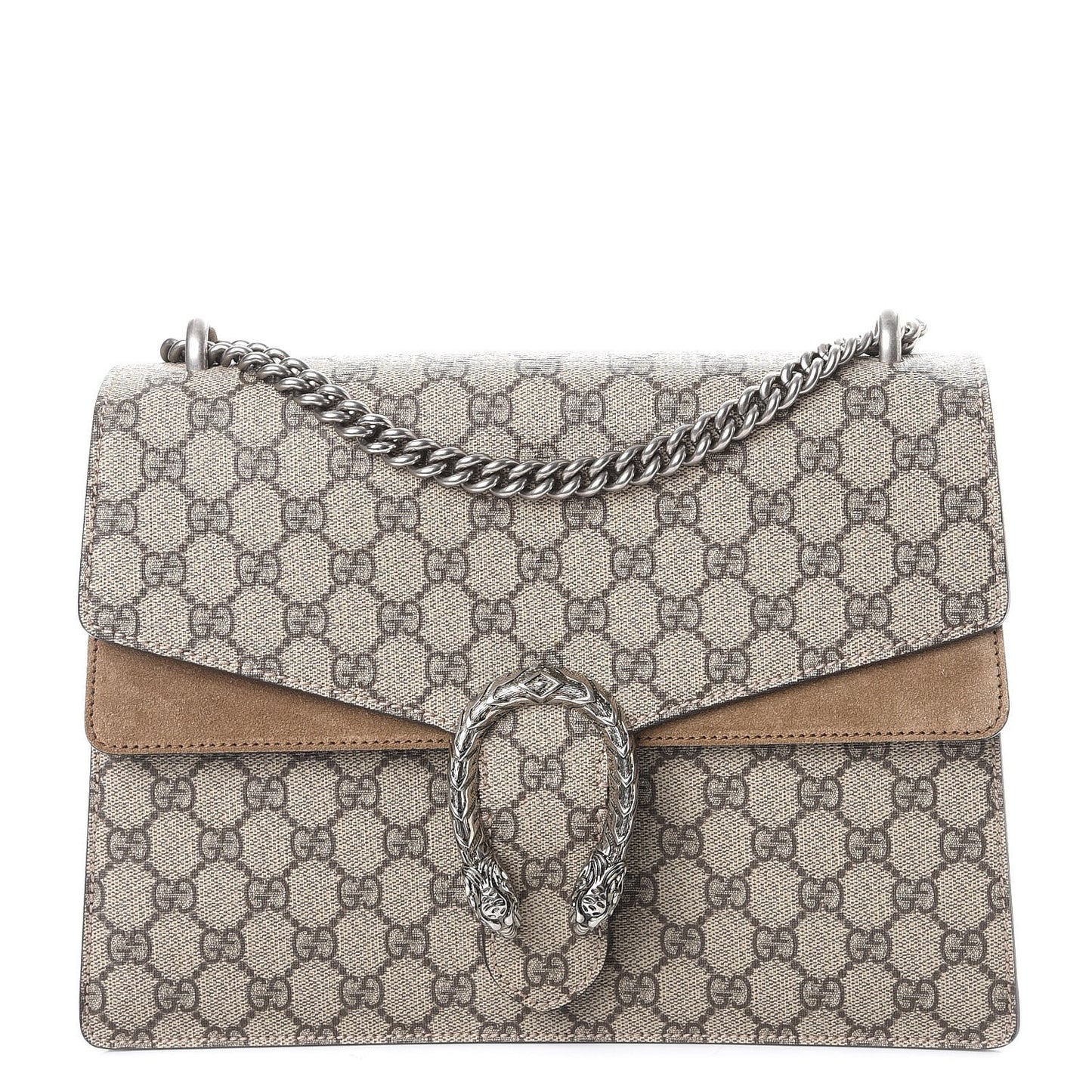 GG Supreme Monogram Medium Dionysus Shoulder Bag Taupe