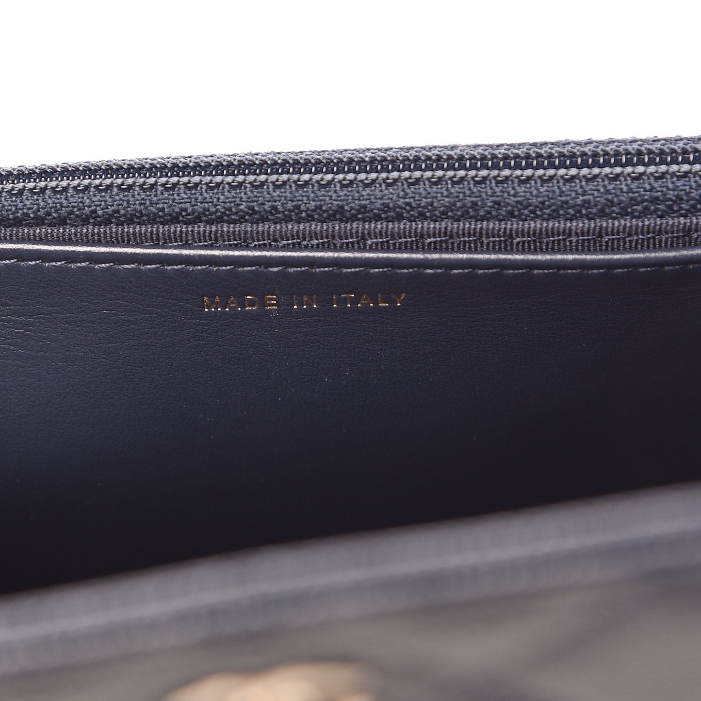 Caviar Quilted Wallet On Chain WOC Navy Blue