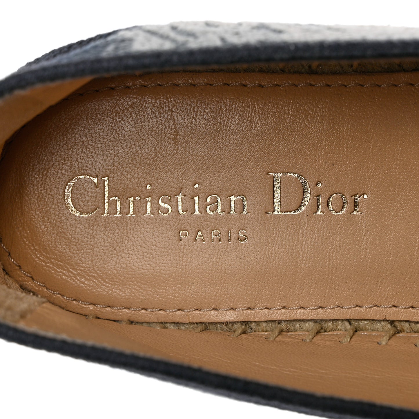 Canvas Tie and Dior Embroidered Granville 15mm Espadrilles 38 Denim