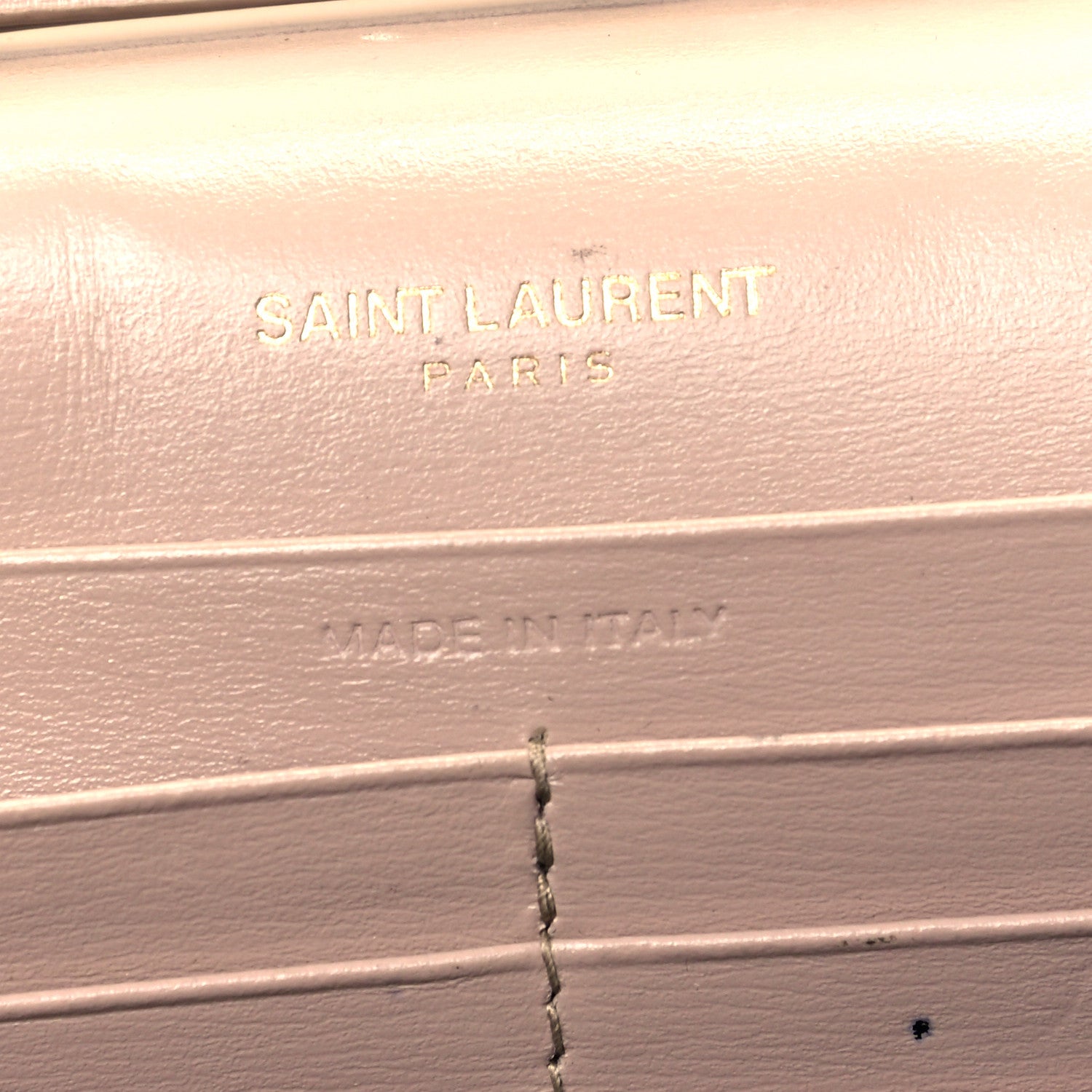 Saint Laurent Smooth Calfskin Sulpice Monogram Chain Wallet Light Natural 5 of 7