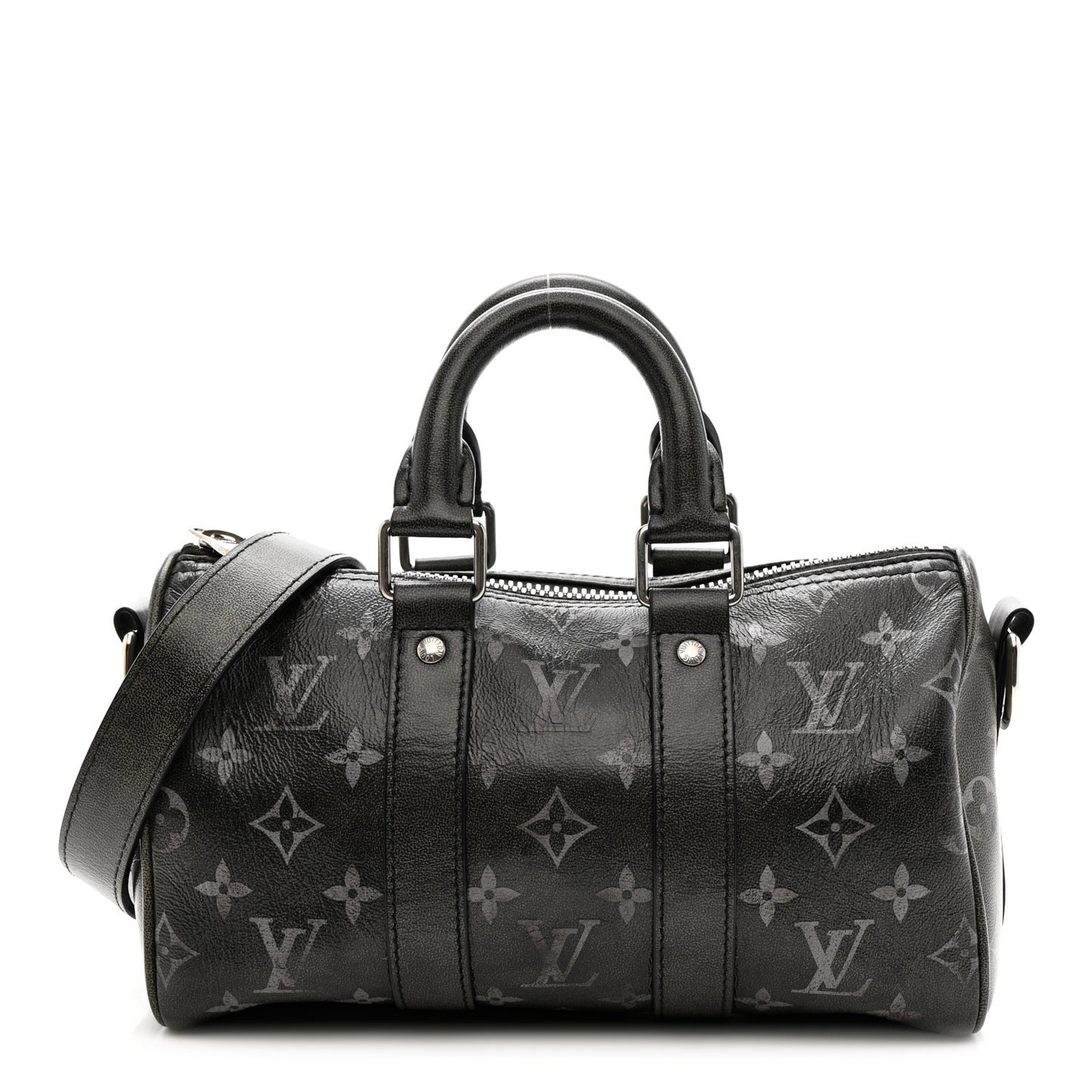 Brushed Monogram Eclipse Keepall Bandouliere 25
