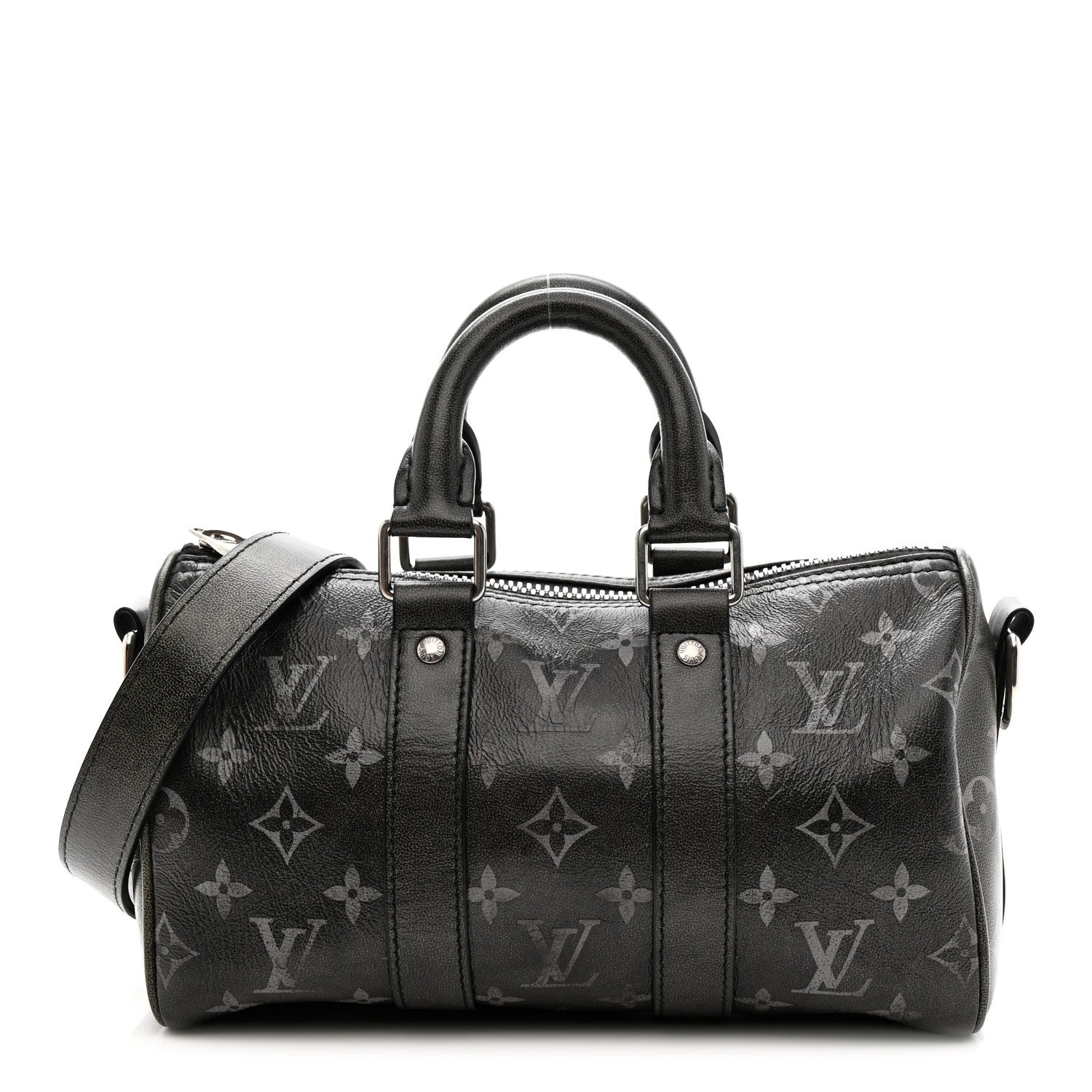 Louis Vuitton Brushed Monogram Eclipse Keepall Bandouliere 25 1 of 11
