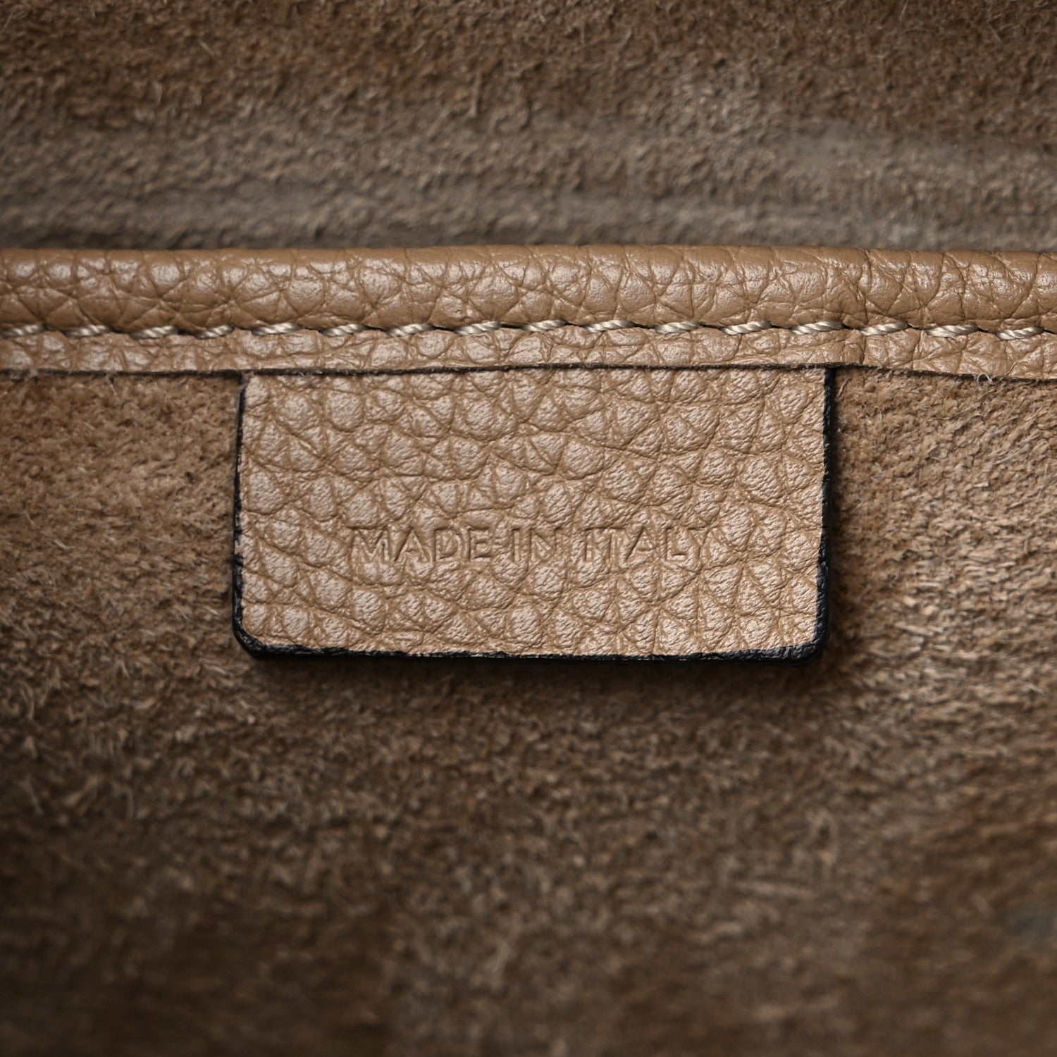 Celine Drummed Calfskin Nano Luggage Dune 6 of 10