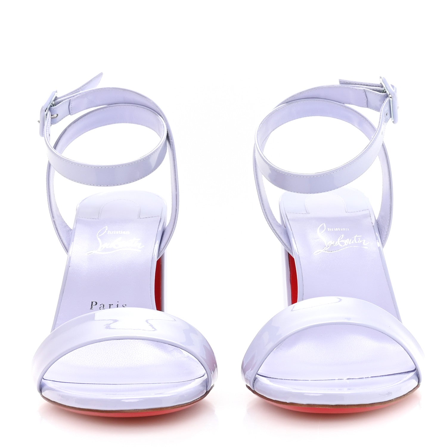 Christian Louboutin Patent Miss Sabina 85 Sandals 40 Skylight 3 of 8