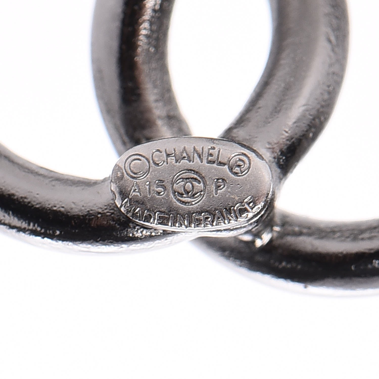 Chanel Crystal Baguette CC Earrings 4 of 5