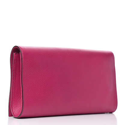 Gucci Pebbled Calfskin Medium Soho Clutch Fuchsia 3 of 10