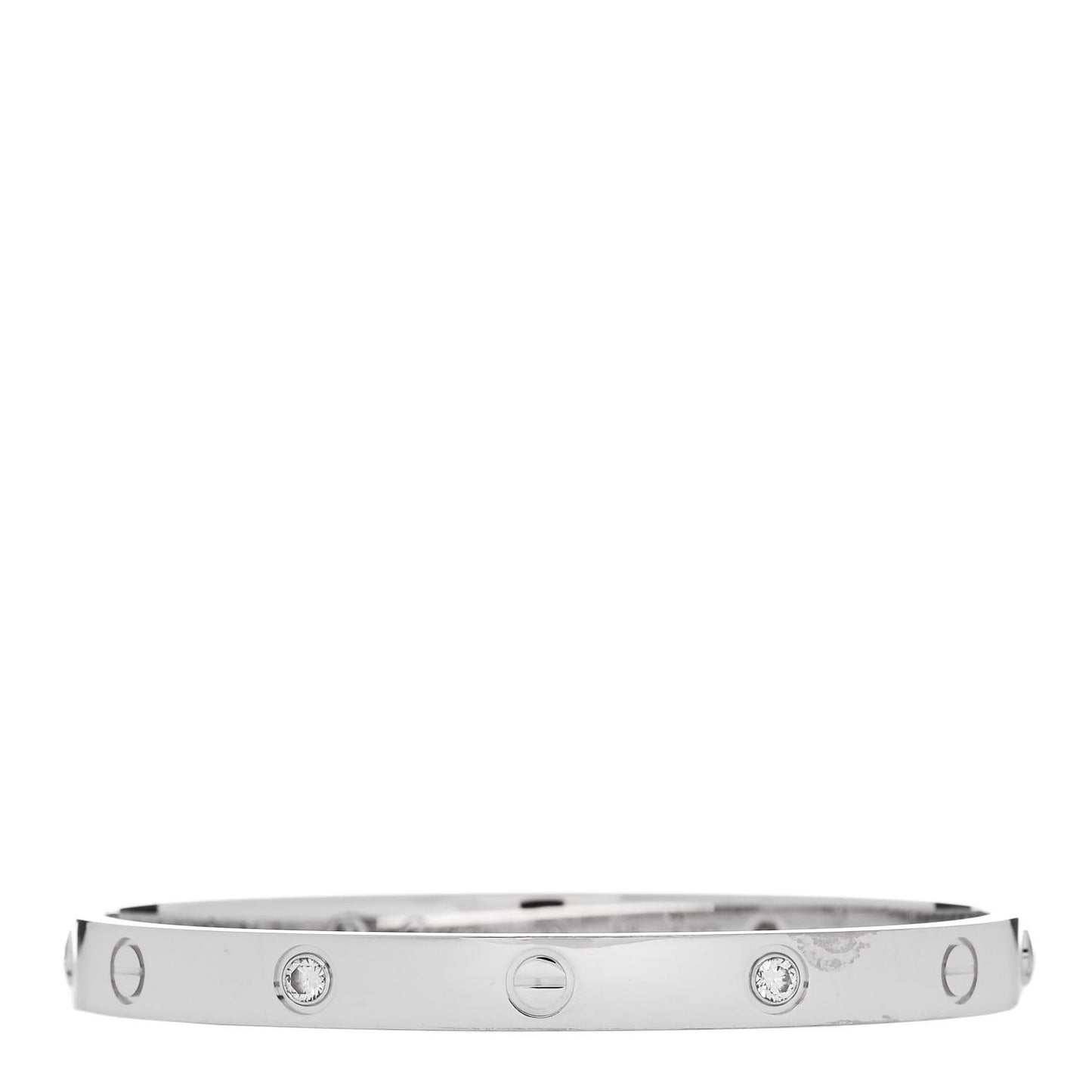 18K White Gold 4 Diamond LOVE Bracelet 18