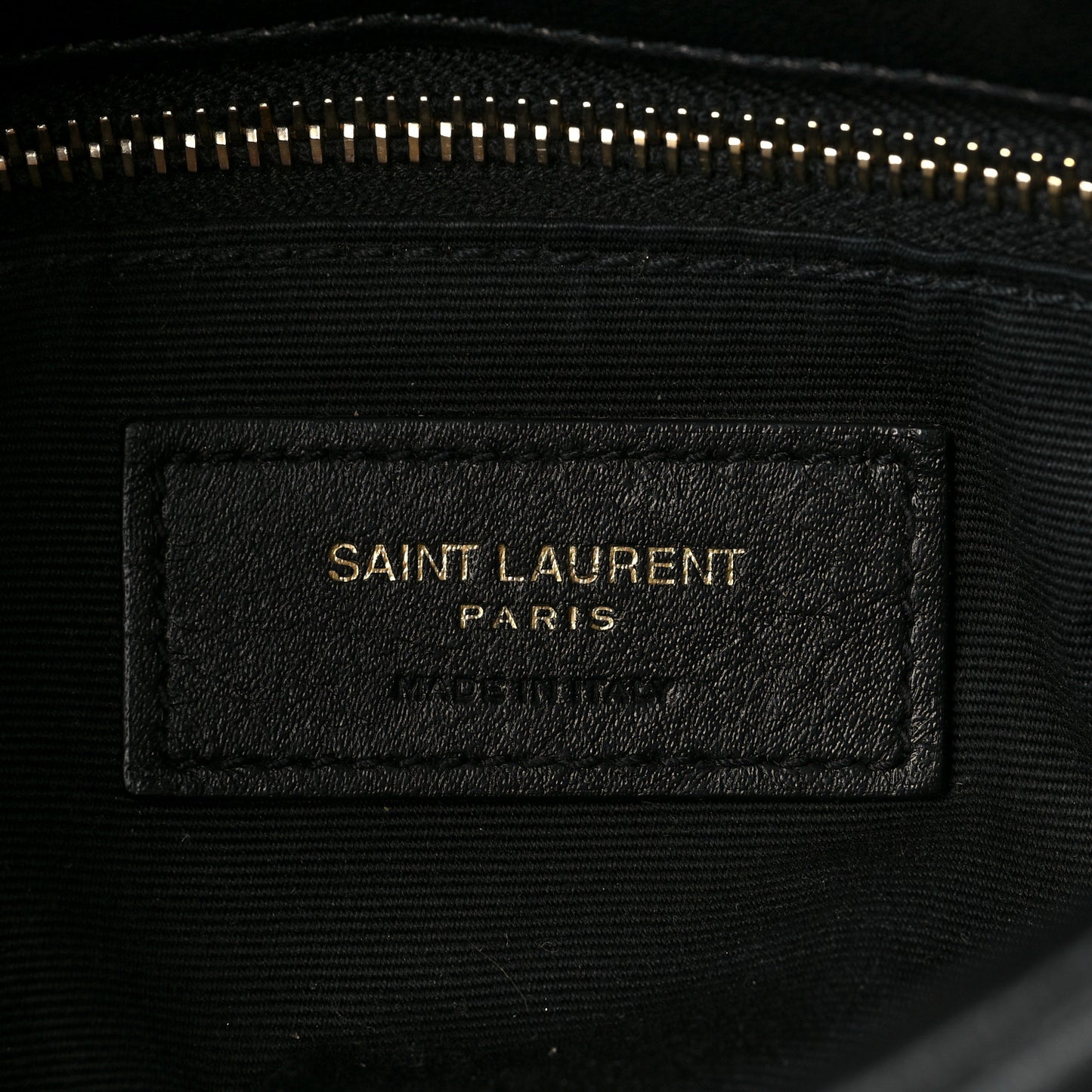 Lambskin Quilted Small Loulou Puffer Monogram Chain Satchel Black