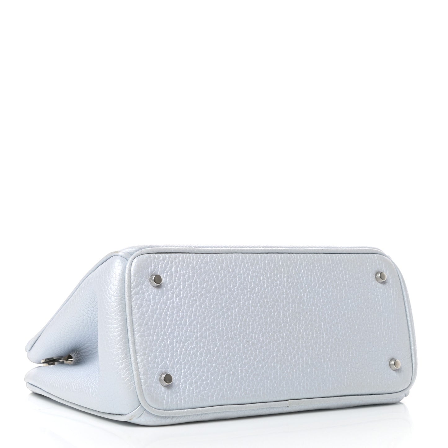 Metallic Bullcalf Mini Diorissimo Tote Light Blue