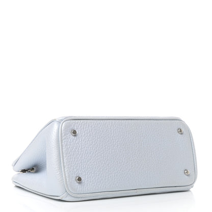 Christian Dior Metallic Bullcalf Mini Diorissimo Tote Light Blue 4 of 9