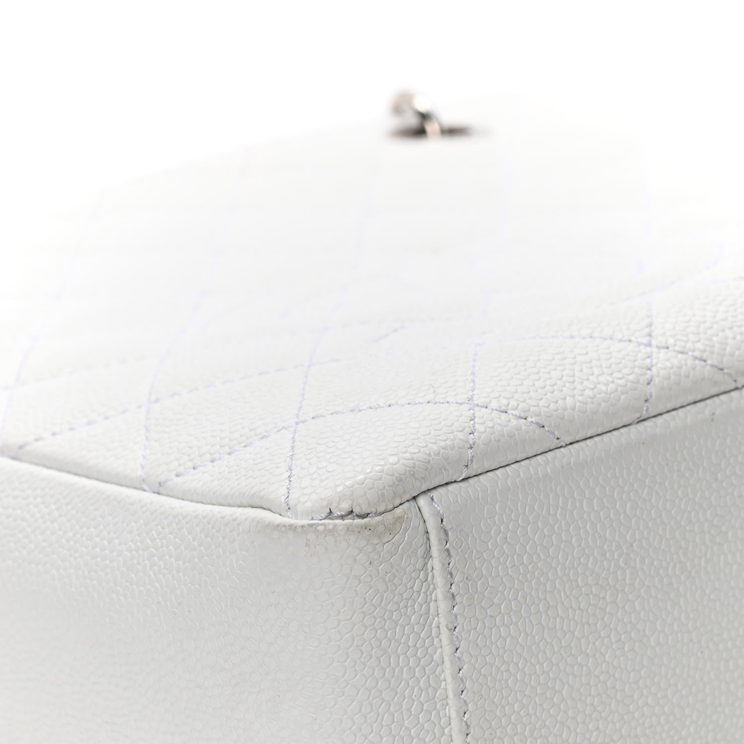 Chanel Caviar Quilted Petit Shopping Tote PST White 4 of 6