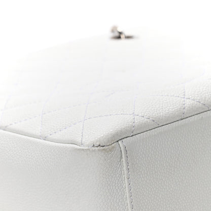 Chanel Caviar Quilted Petit Shopping Tote PST White 4 of 6