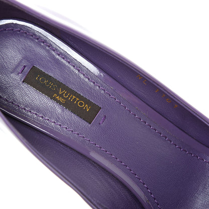 Louis Vuitton Patent Calfskin Oh Really Peep Toe Pumps 37 Violet 8 of 10